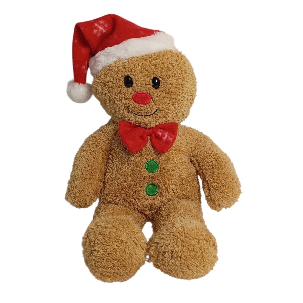 BAB Gingerbread Cookie Boy Plush Santa‎ Hat Doll Christmas Toy 16"  '2011